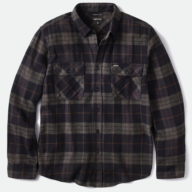 Brixton - Bowery Flannel - Black/Charcoal