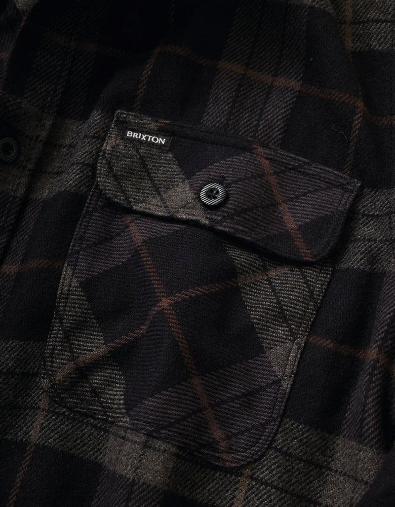 Brixton - Bowery Flannel - Black/Charcoal