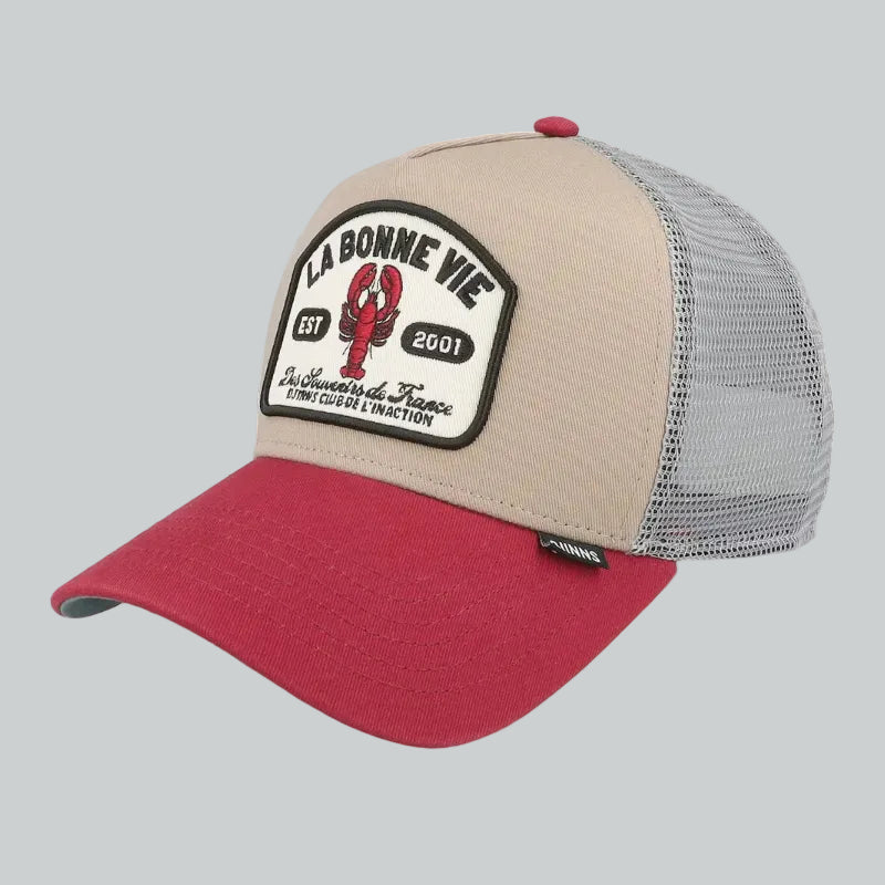Djinns - HFT Cap La Bonne Vie Khaki/Red/Grey