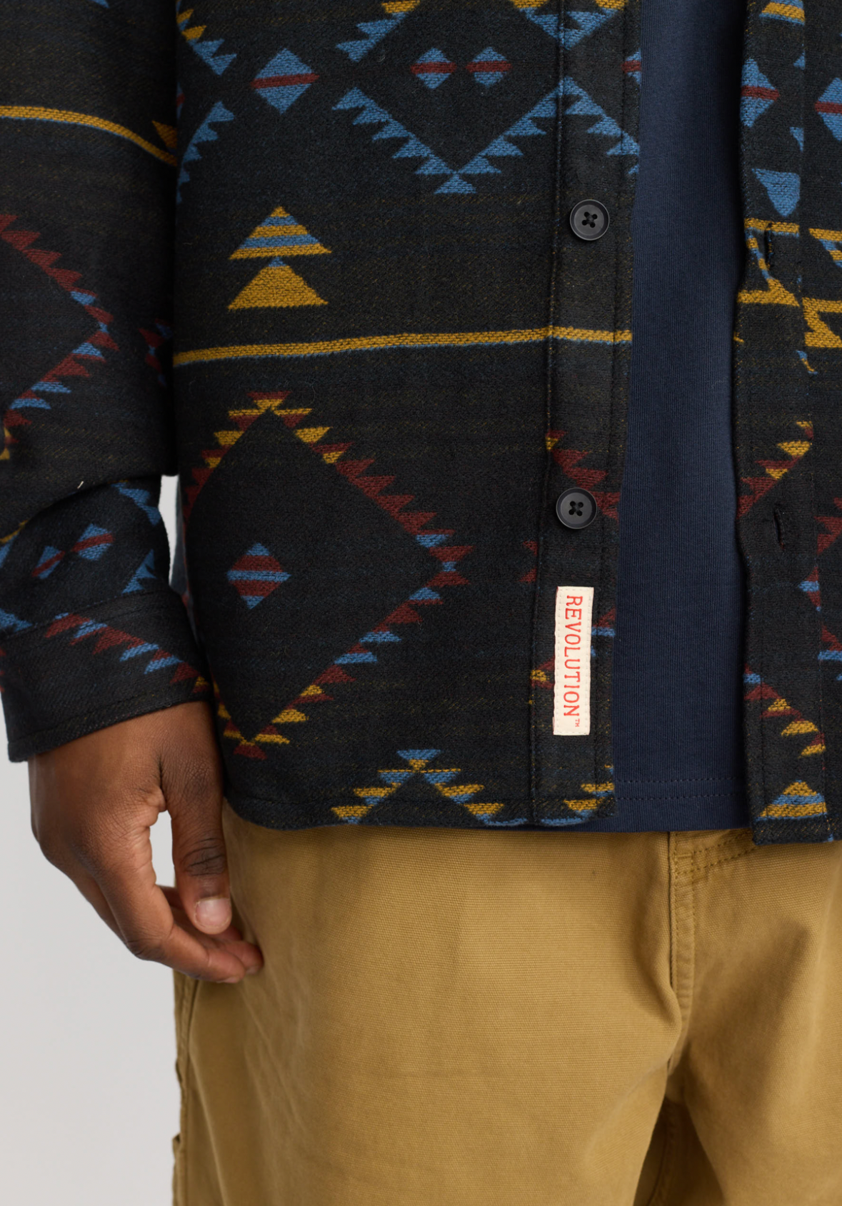 REVOLUTION- Casual Shirt / 3195 - Black