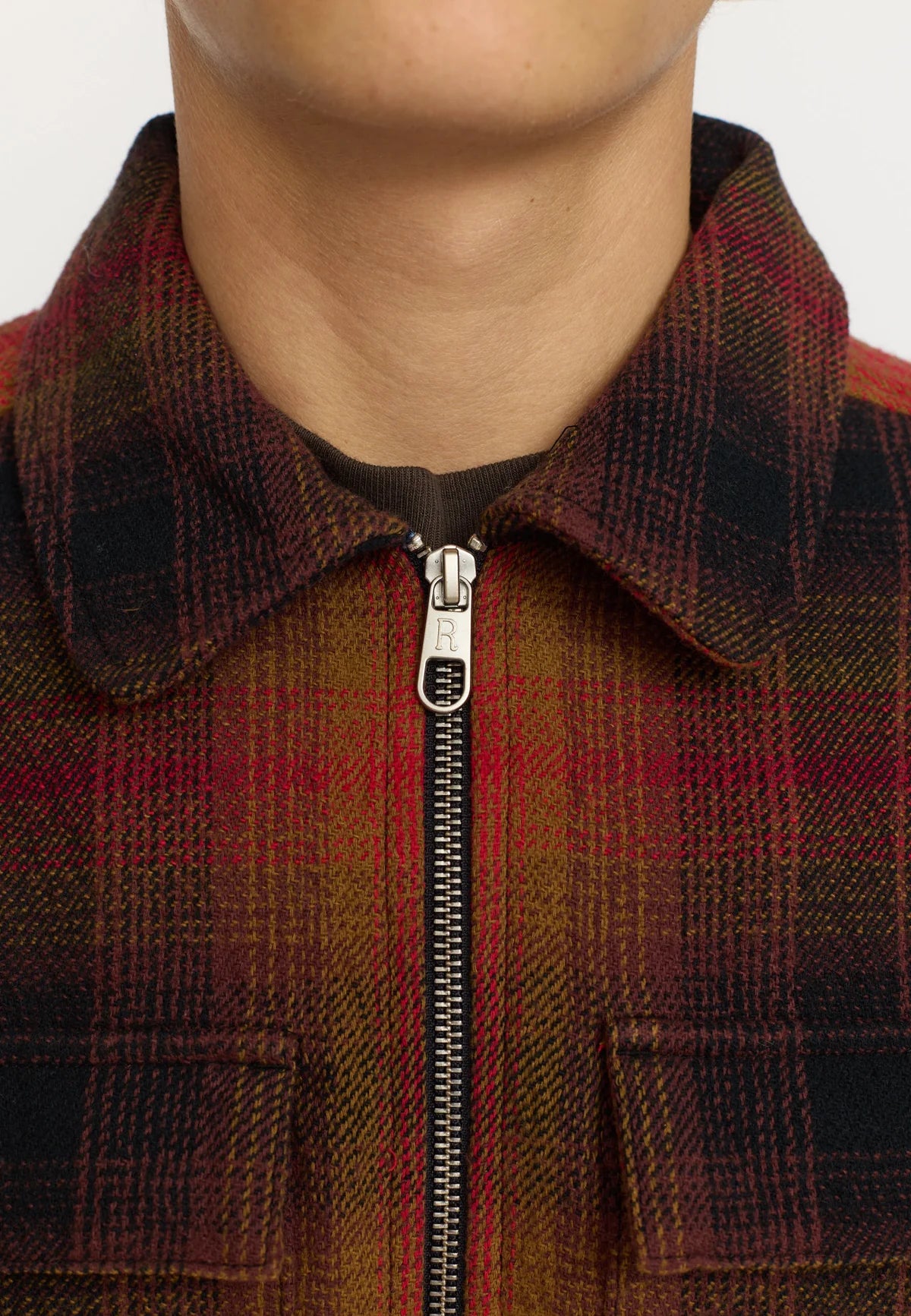 REVOLUTION - Overshirt w. Zipper / 3209 - Red