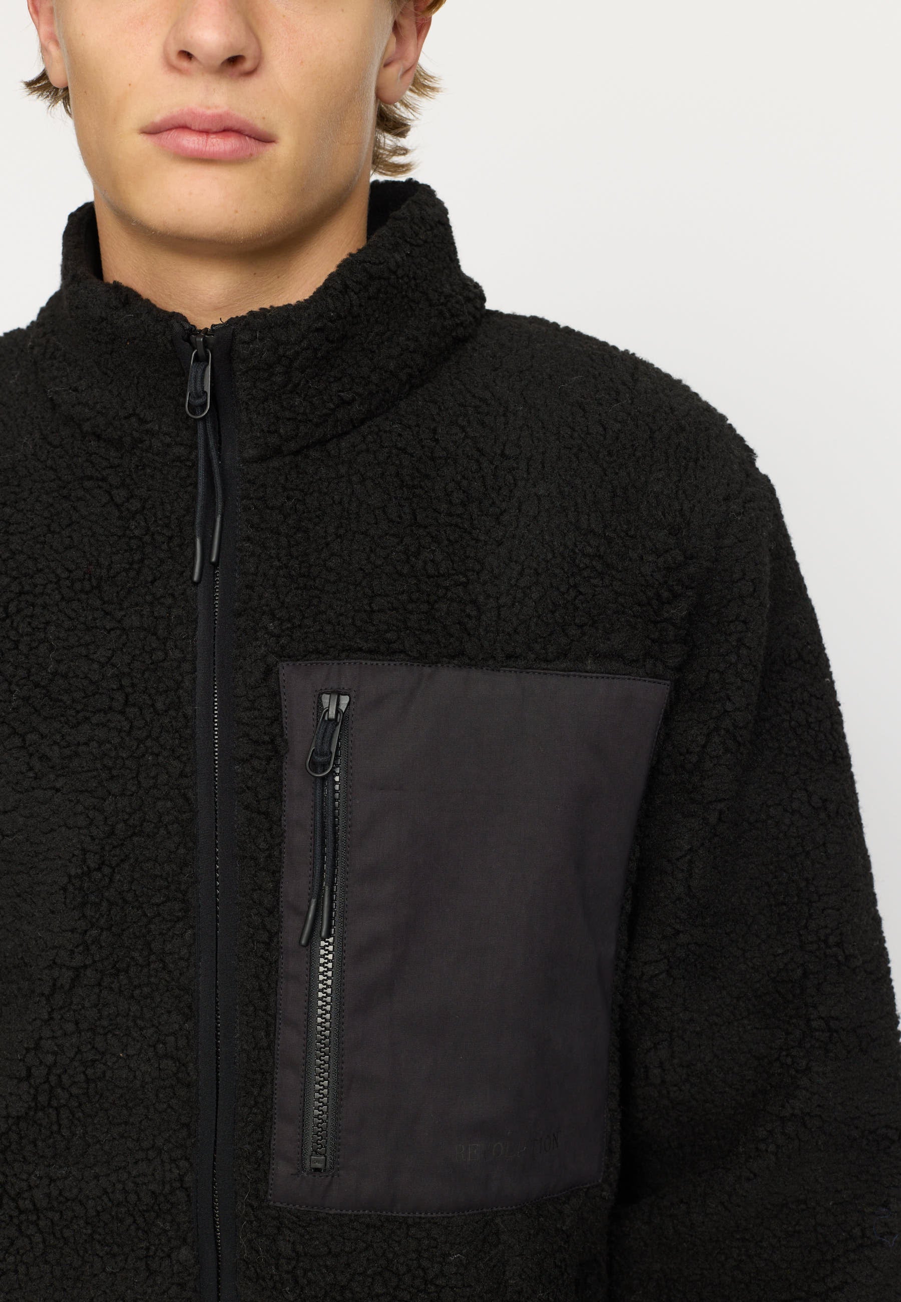 REVOLUTION - Pocket Teddy Jacket / 7816 - Black