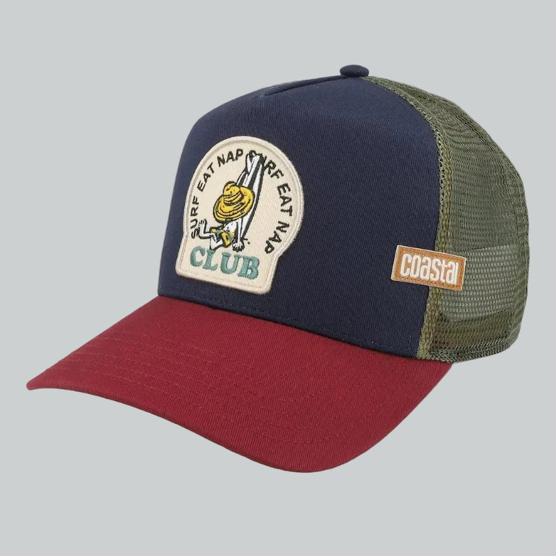 Coastal - Trucker Cap HFT Nap Club Navy/Wine