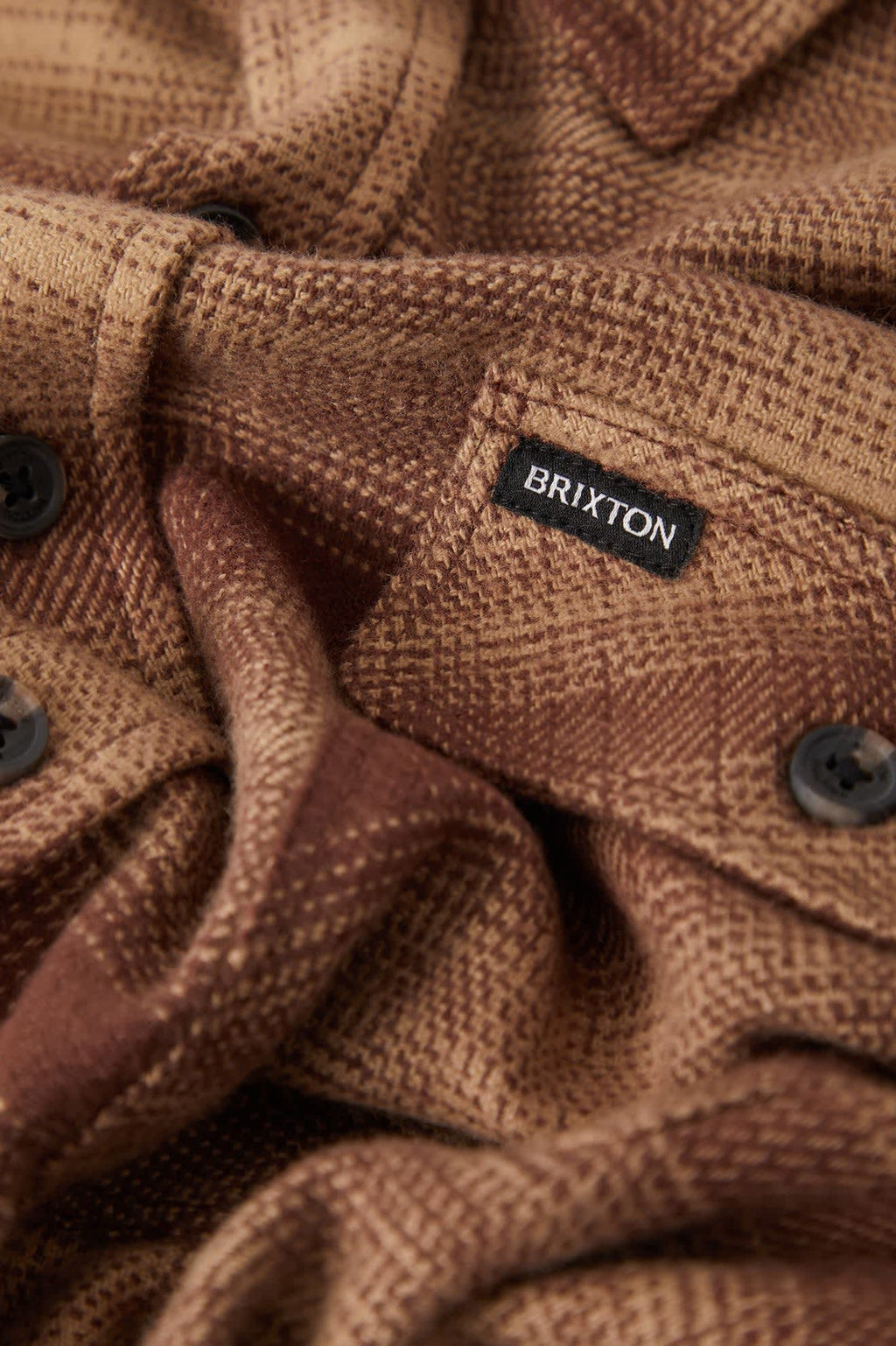 Brixton - Bowery Flannel Chocolate/Khaki
